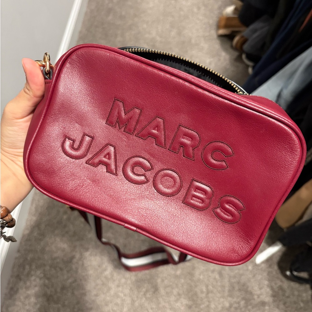 Marc Jacobs Burgundy Leather Belt Bag